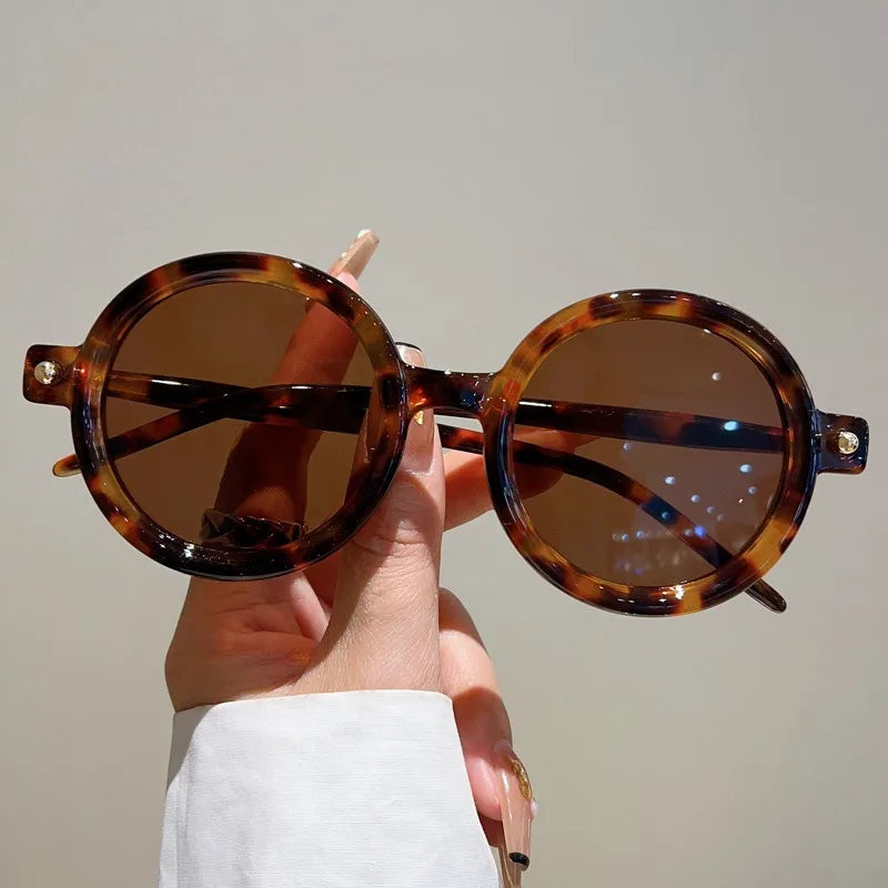 Retro Candy Round Gradient Blue-Light Sunglasses