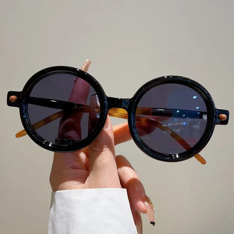 Retro Candy Round Gradient Blue-Light Sunglasses