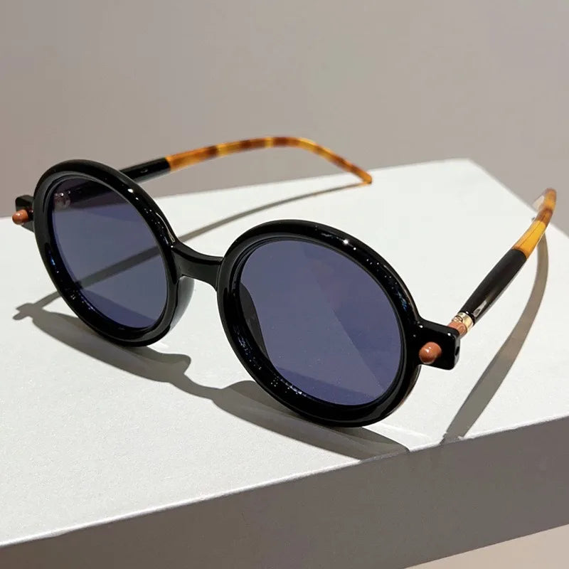 Retro Candy Round Gradient Blue-Light Sunglasses