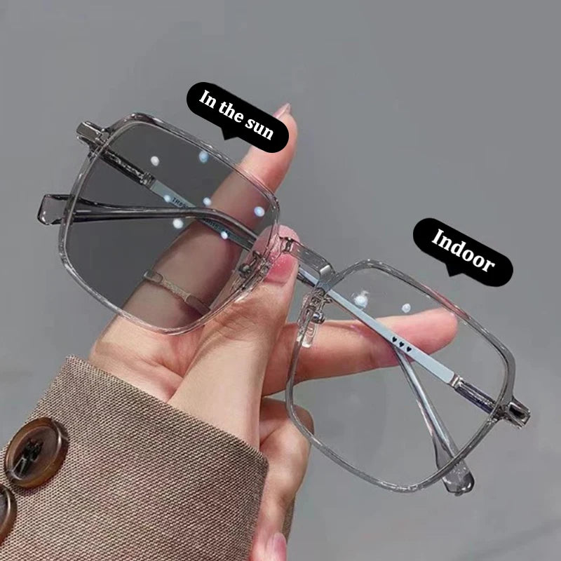 Photochromic Square Blue-Light Glasses