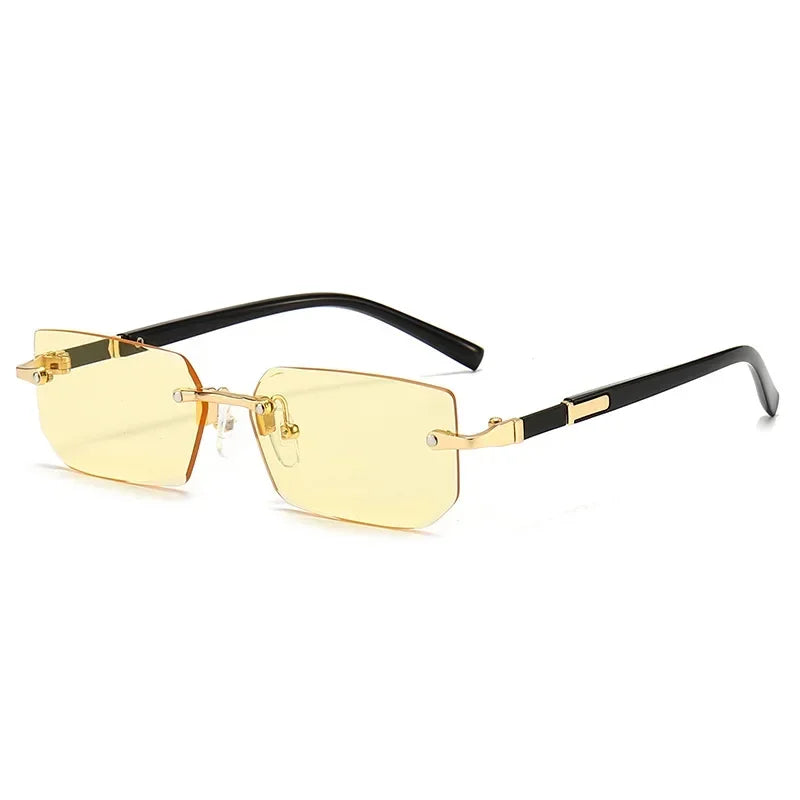 HD Rimless Square Blue-Light Sunglasses