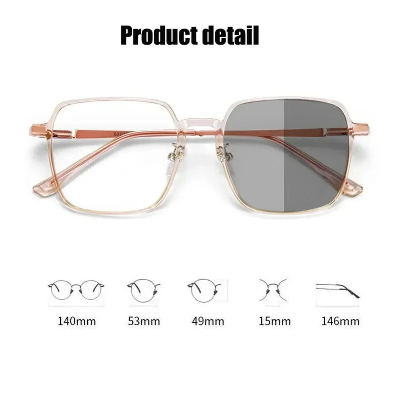 Photochromic Square Blue-Light Glasses