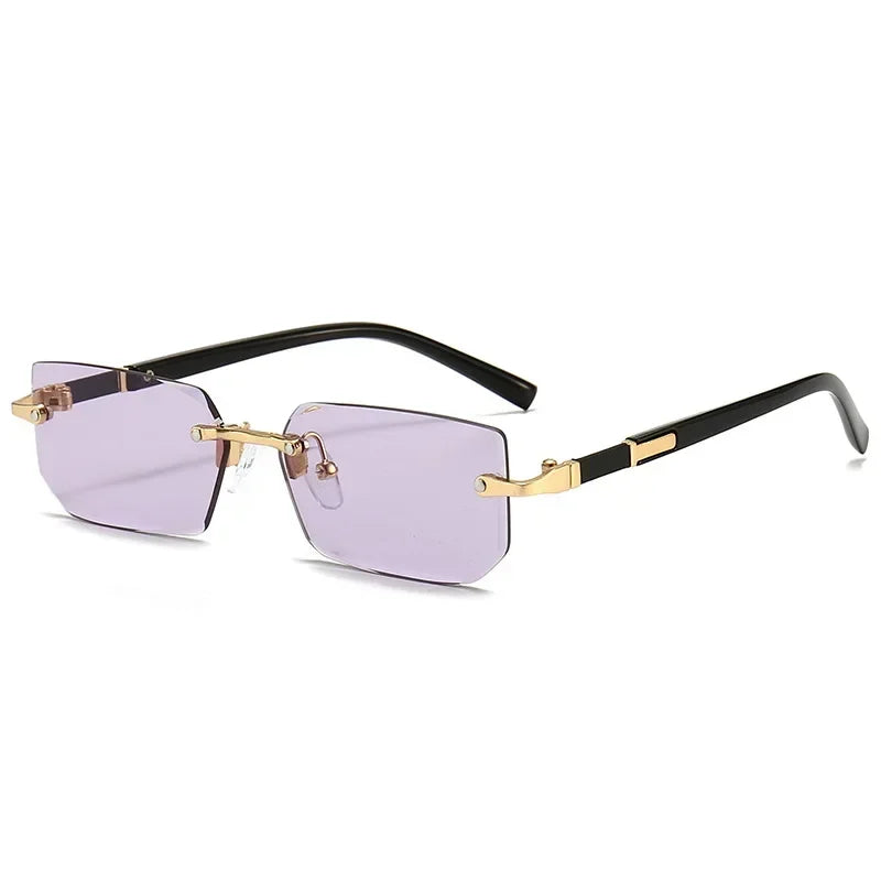 HD Rimless Square Blue-Light Sunglasses